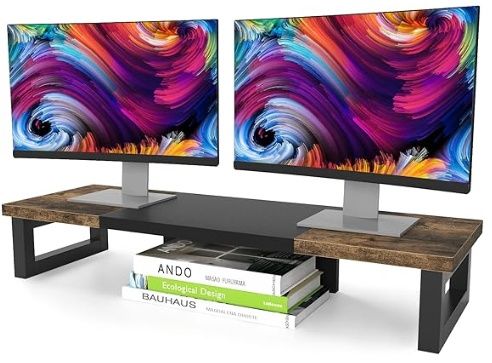 WESTREE Dual Monitor Riser Stand, Sturdy Computer Monitor Riser