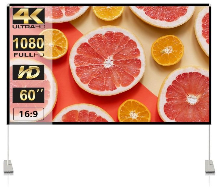 Projector Screen with Stand 60inch