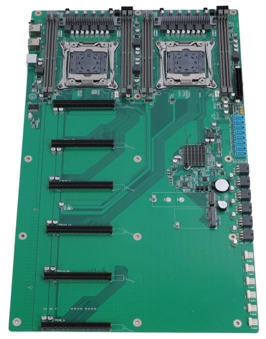 CPU Motherboard,DDR4 LGA2011 Mining Motherboard Dual Socket