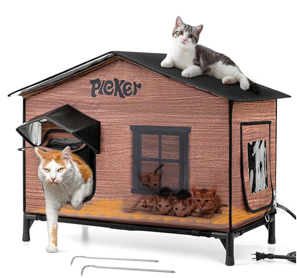 Pleker Waterproof &amp; Insulated Outdoor Cat House