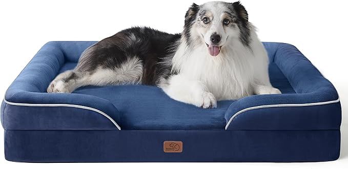 BEDSURE Orthopedic Waterproof Dog Bed Medium, Colour: Navy Blue