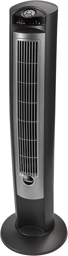 Lasko Portable Electric 42&quot; Oscillating Tower Fan with Nighttime Setting
