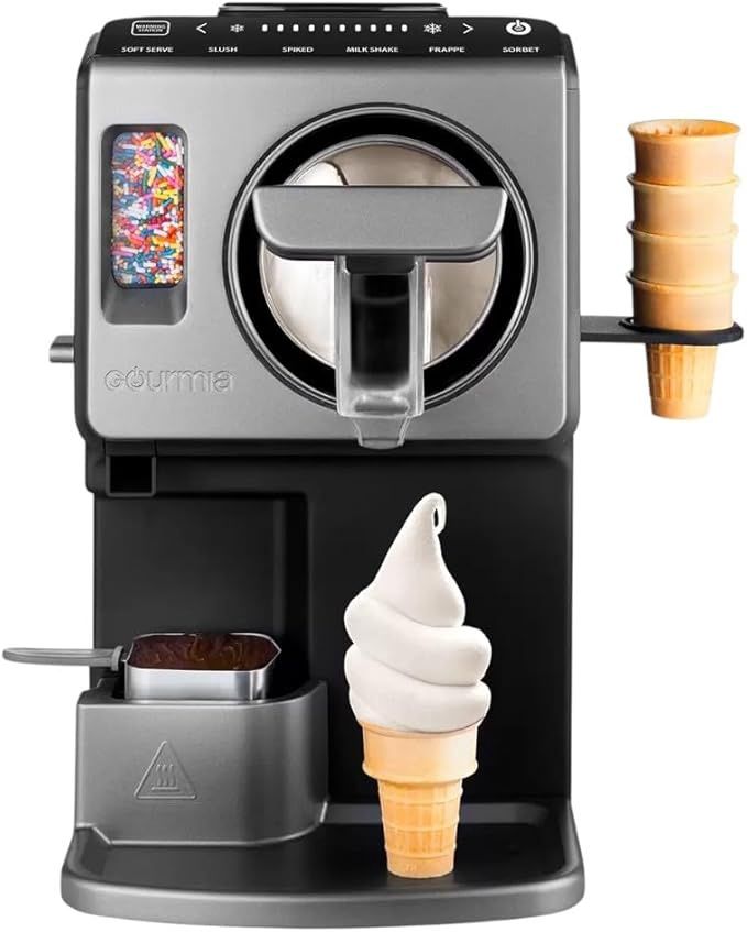 GOURMIA Soft Ice Cream and Smoothie Maker, 1.9 L, 6 Preparation Modes