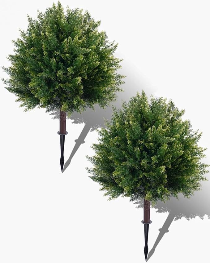 Artificial Cypress, 28&#39;&#39; Topiary Trees Artificial Outdoor