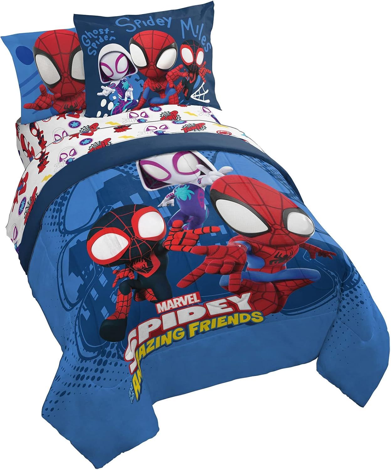 Marvel Spidey and His Amazing Friends Team Spidey 7 Piece Full Size Bed Set - Full