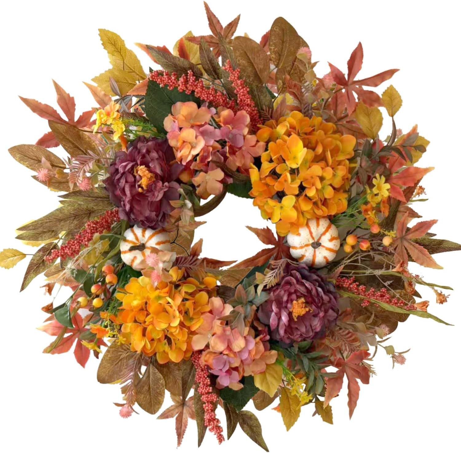 WANNA-CUL 24 Inch Fall Wreaths for Front Door