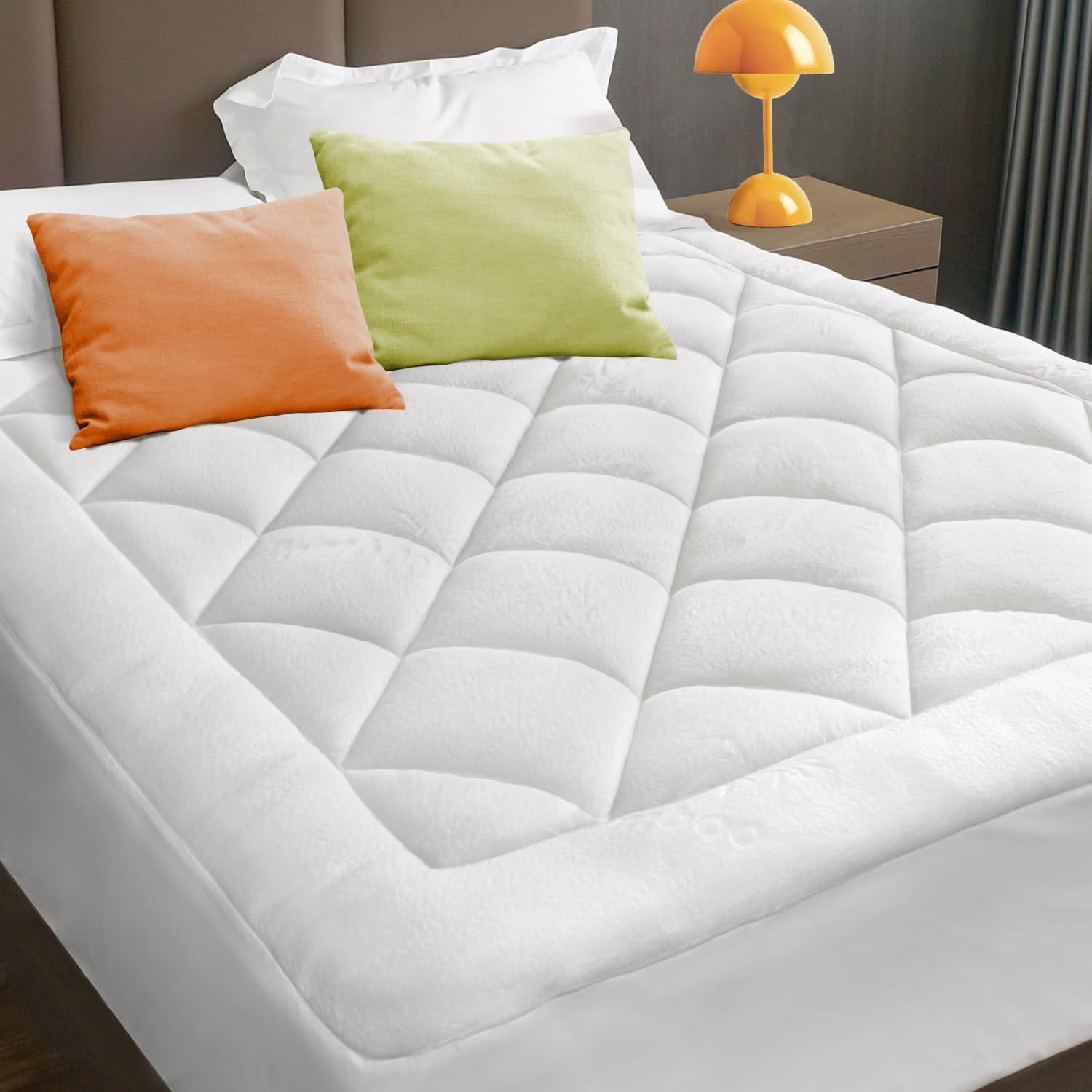 Bamboo Mattress Topper Queen Size, Cooling Mattress Pad