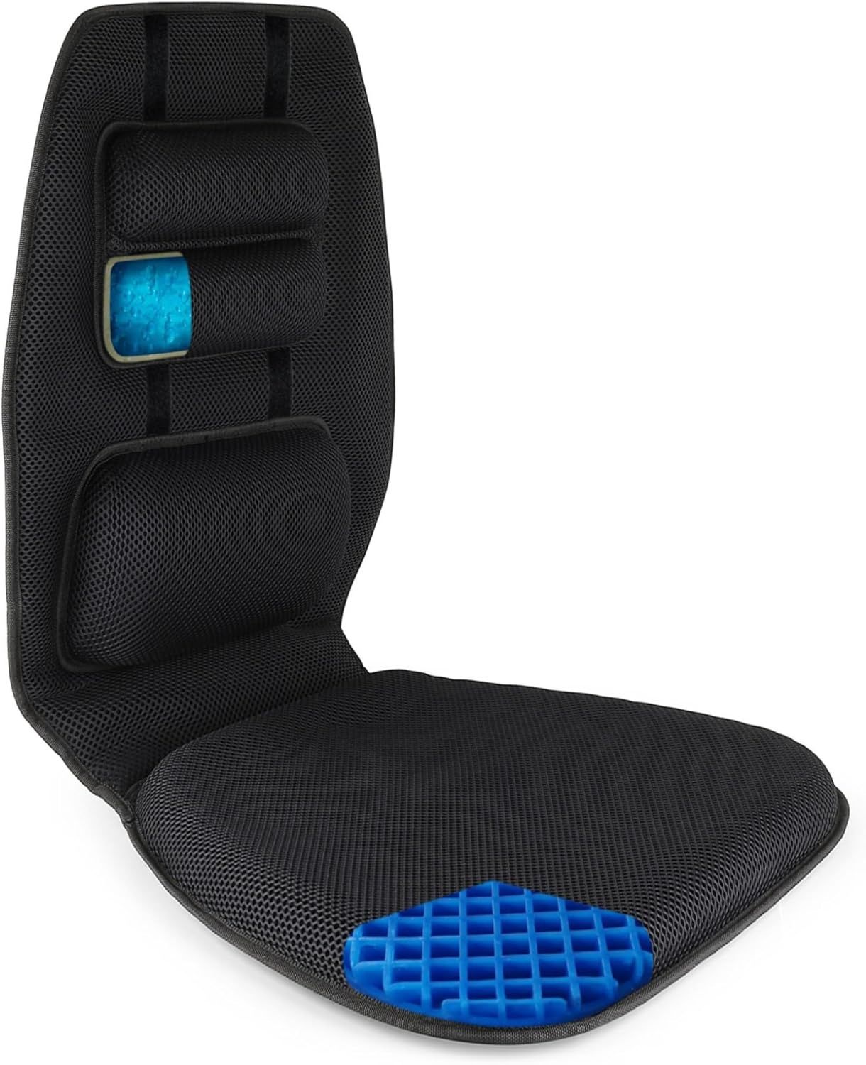 FOMI Gel Seat Cushion and Adjustable Back Support
