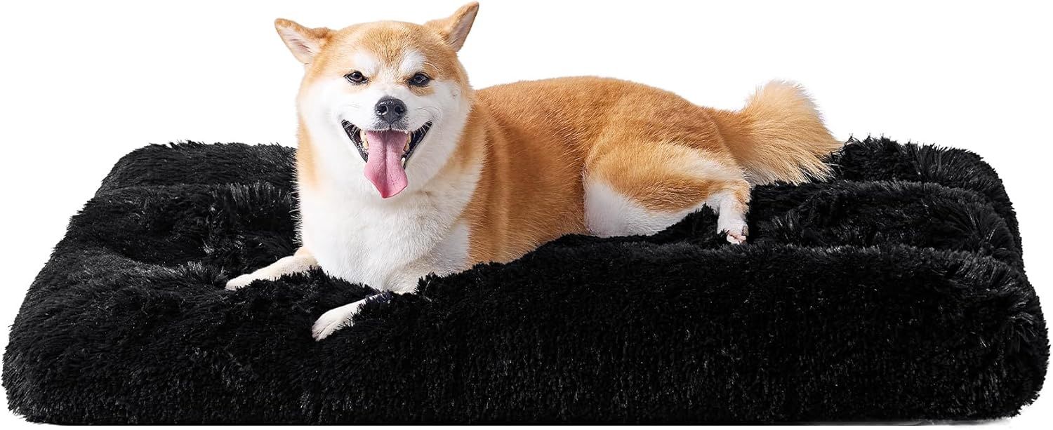 EHEYCIGA Calming Dog Crate Bed Large