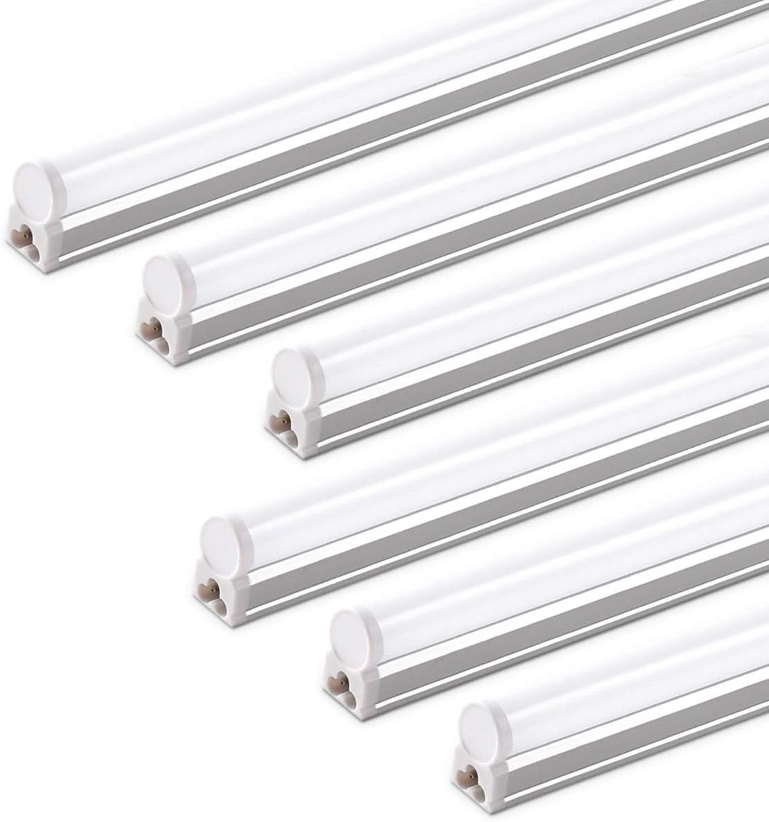 Barrina (6 Pack) T5 LED Shop Light Plug and Play, 4FT, 2200lm, 6500K (Super Bright White)