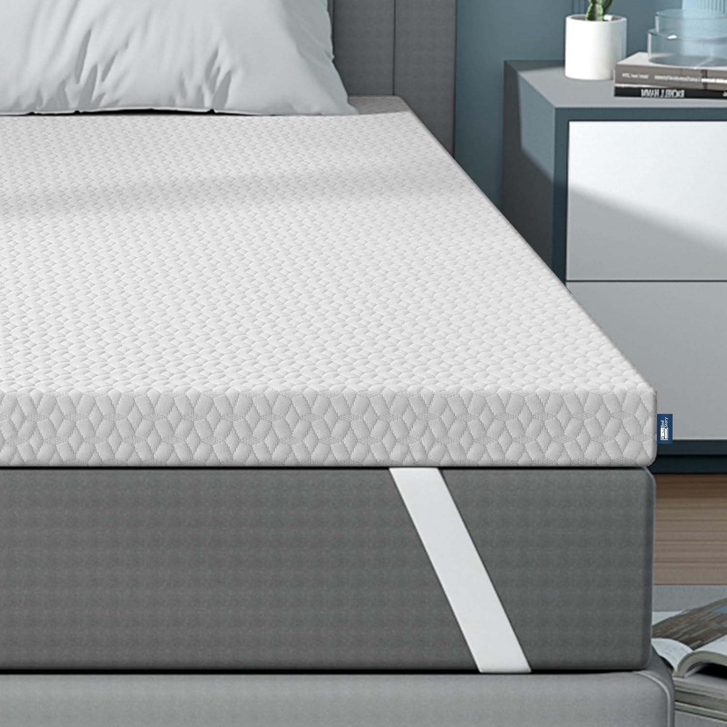 BedStory Mattress Topper King, 3 Inch Gel Memory Foam Mattress Topper