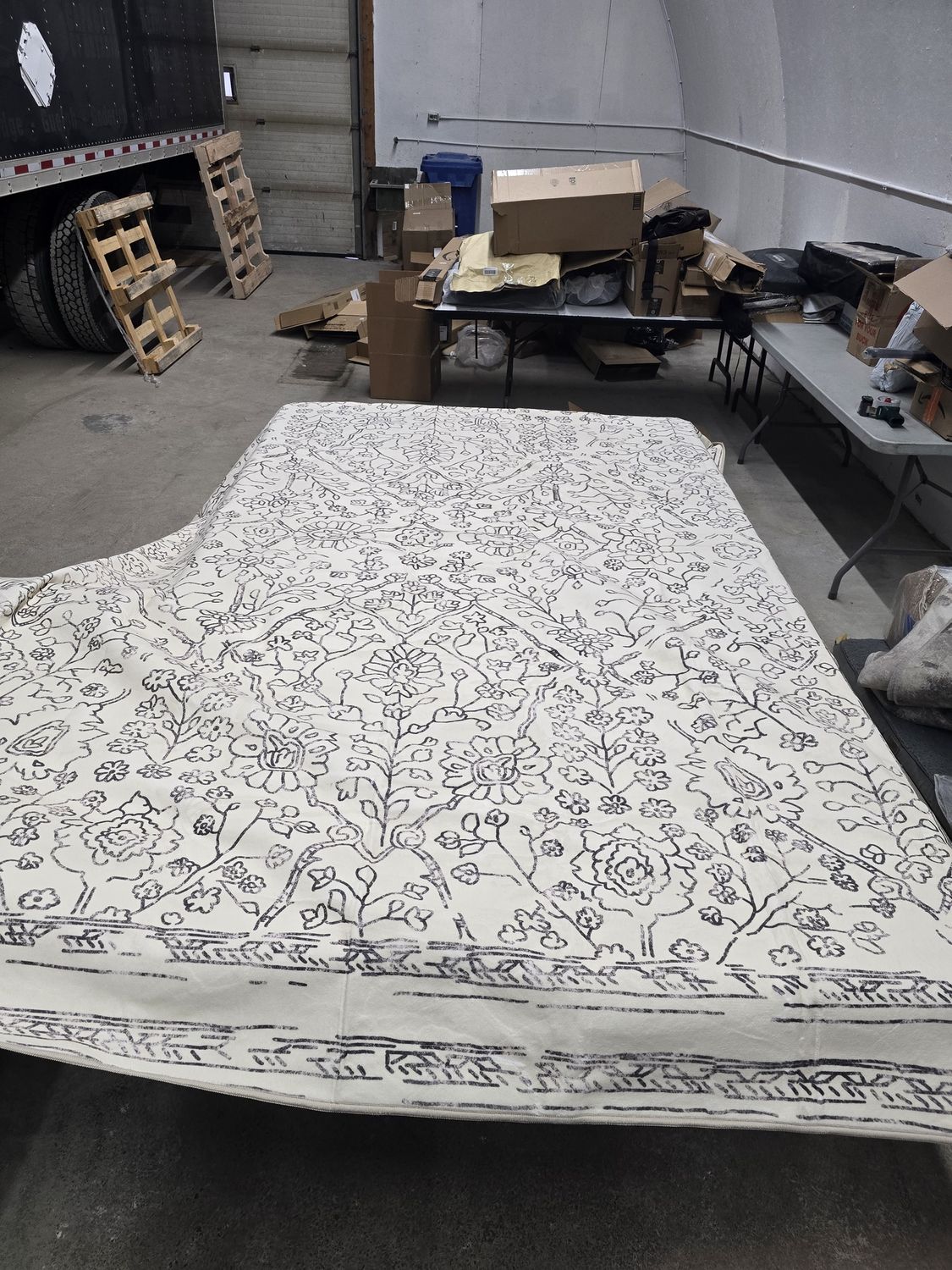 Jinchan 8x10 Cream/Grey Area Rug