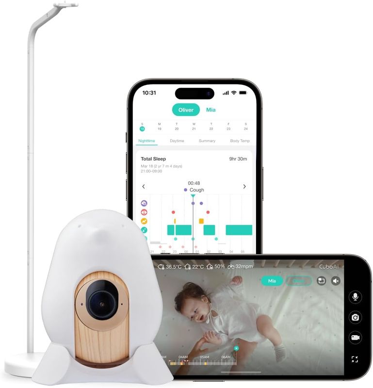 CuboAi 2025 New Model Smart Baby Monitor 3 with Floor Stand