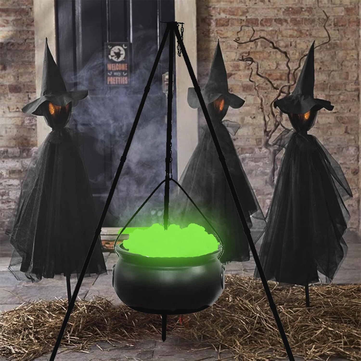 Halloween Decorations Outdoor, Black 12.6 inch Large Witches Cauldron