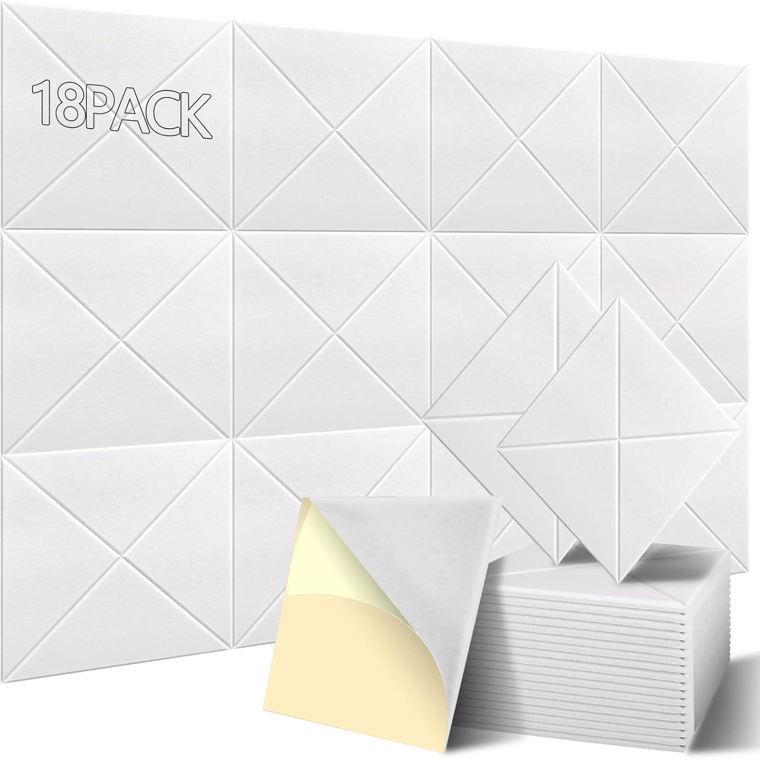 Acoustic Panels with Self-Adhesive,12&quot; X 12&quot; X 0.4&quot;