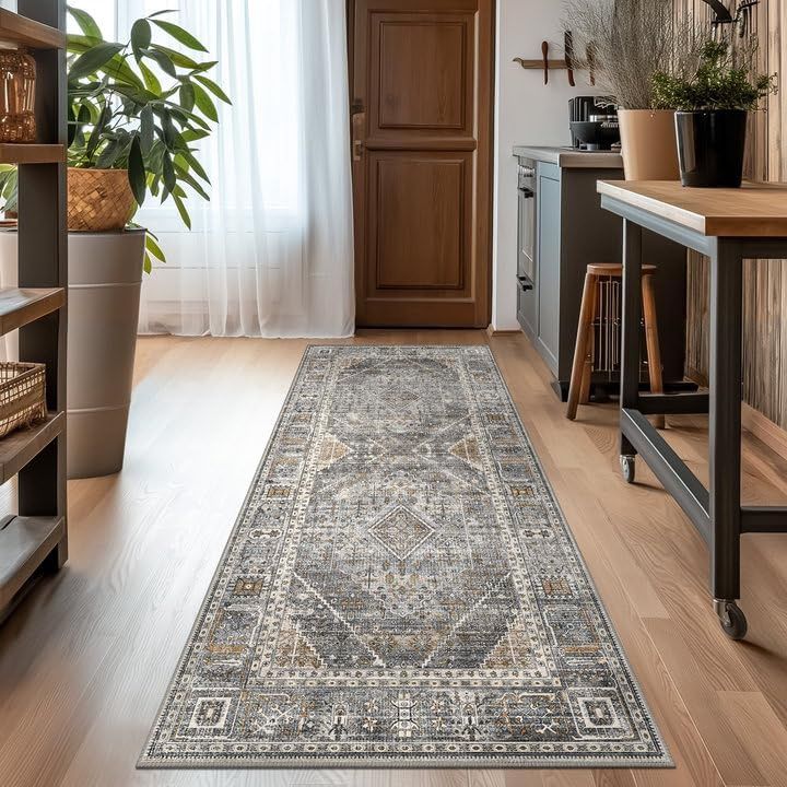 GENIMO Runner Rug 2x7 - Light Grey