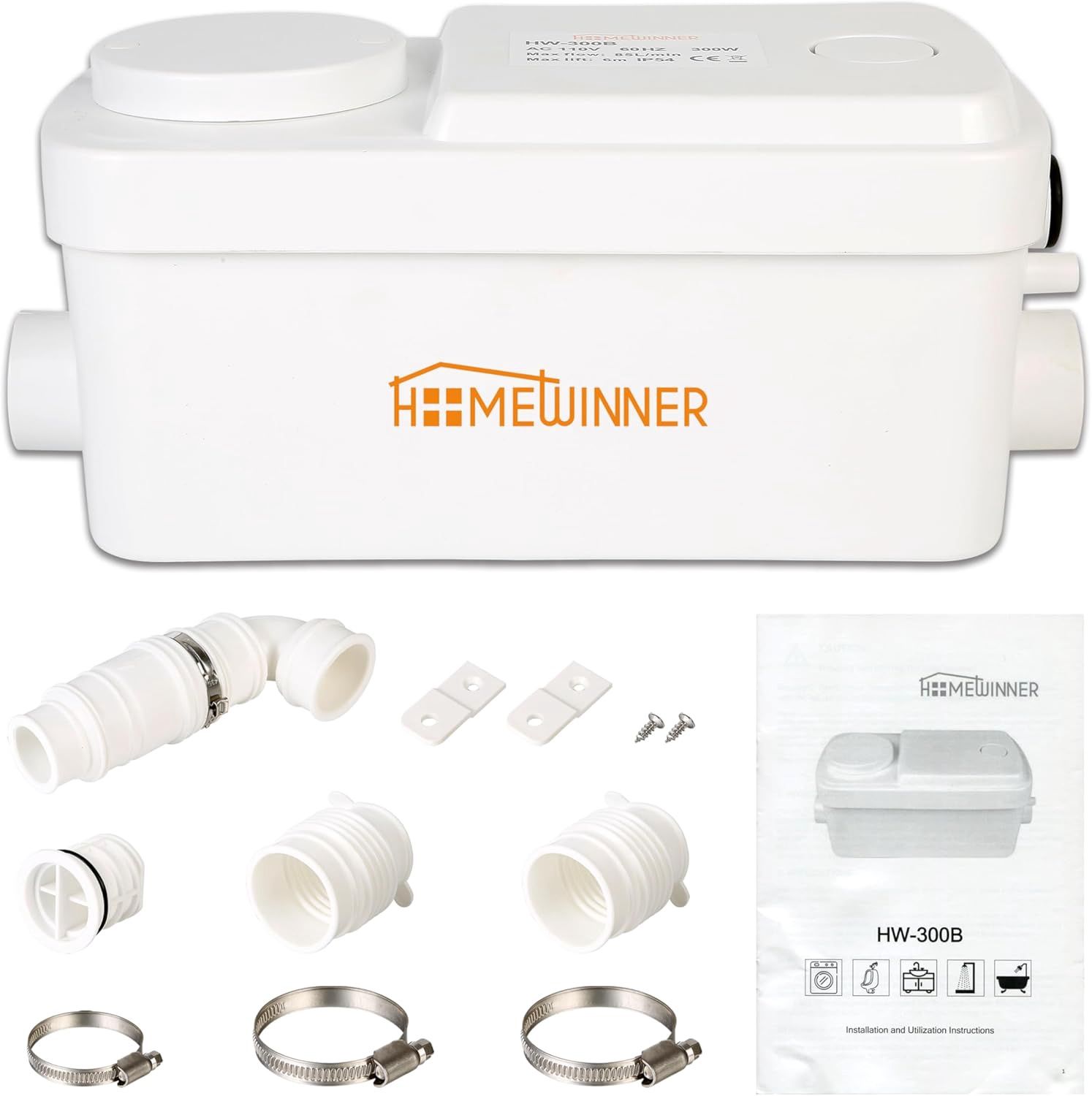 Sump Pump Upflush up to 22 ft for Basement/Bathroom