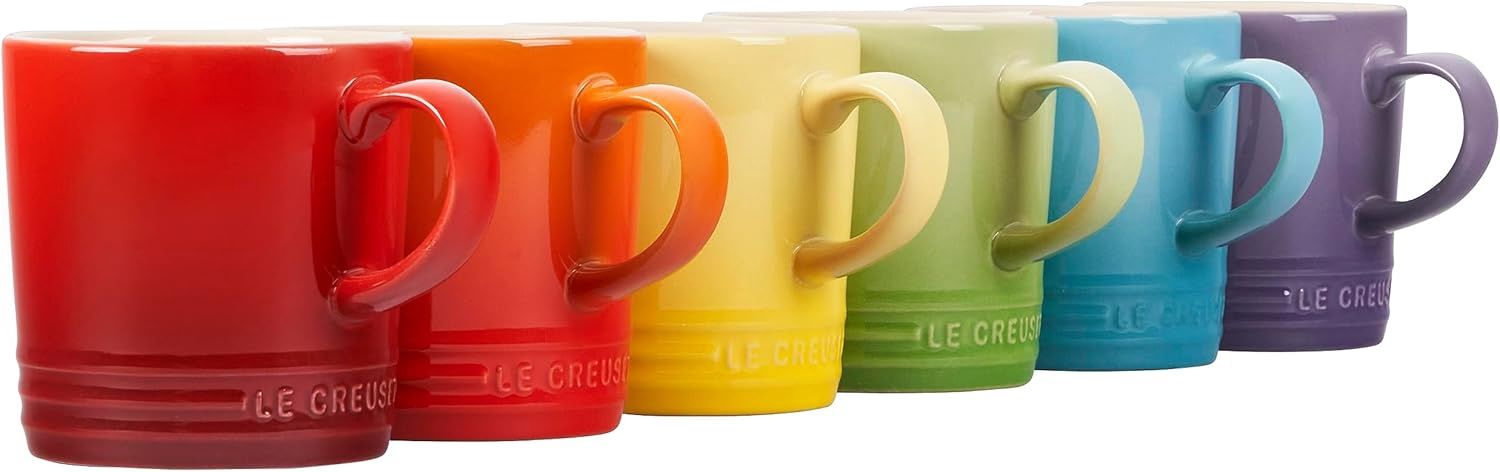 Le Creuset Stoneware Set of 6 London Mugs, 12 oz. - Multicolor