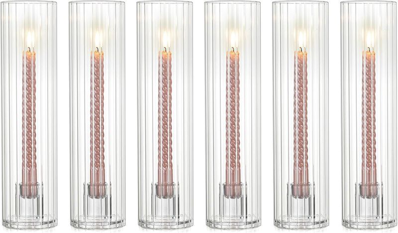 NUPTIO Taper Candle Holders for Centerpiece - Set of 6