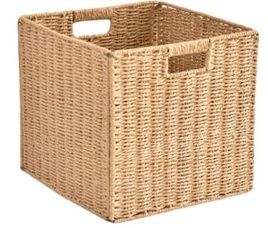 Wicker Basket Storage Organization Cube Storage for Shelves