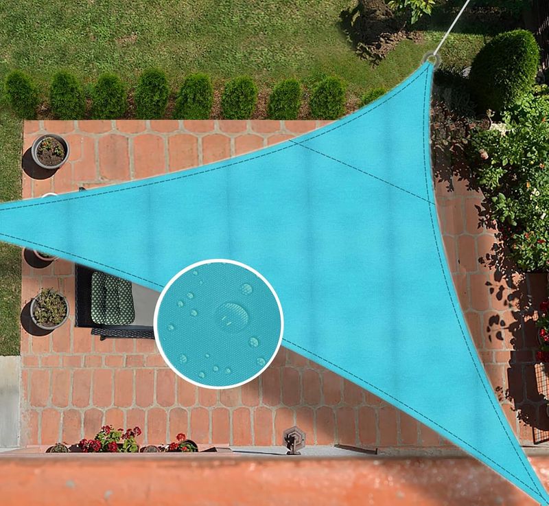 Insun 95% Sunscreen Anti UV Water Resistance Oxford Cloth Triangle Sun Shade 16.4'x16.4'x16.4'