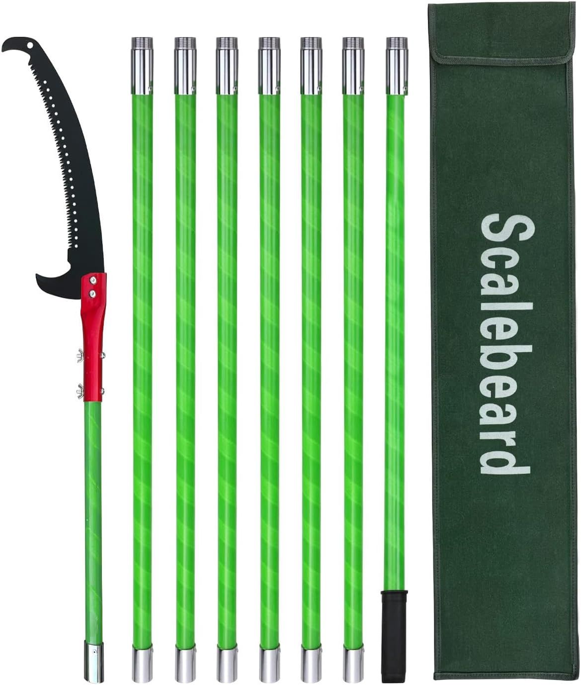 Scalebeard Manual Pole Saw,7.8-26 Ft Extendable Pole Saws for Tree Trimming