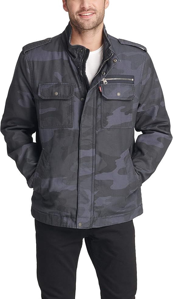 Levi&#39;s mens Washed Cotton Two Pocket Military Jacket (Standard and Big &amp; Tall) XXL