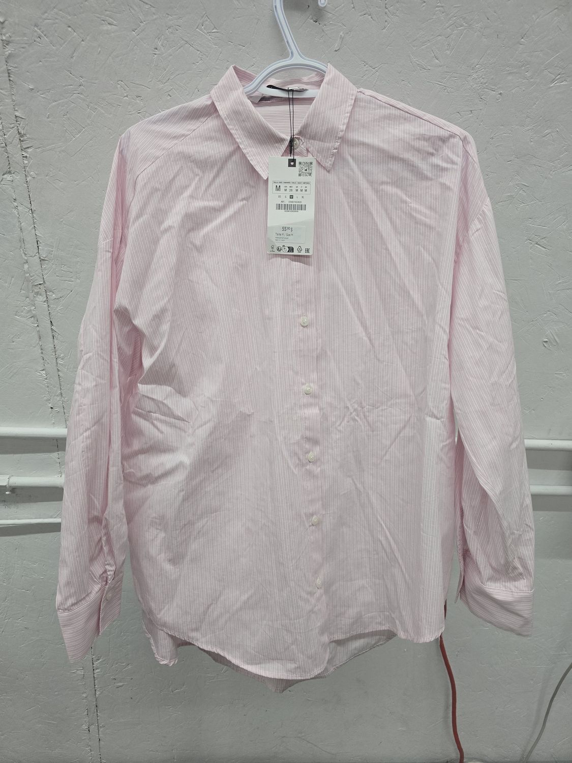 Zara womens dress shirt Size medium pink
