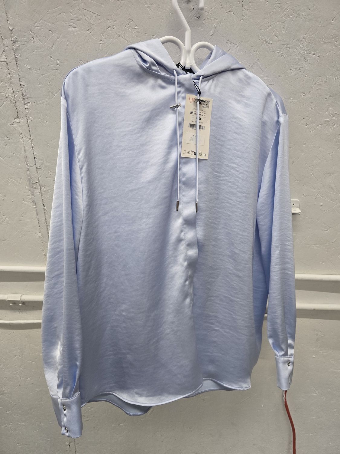 Zara women stain hoodie Blue Size Medium