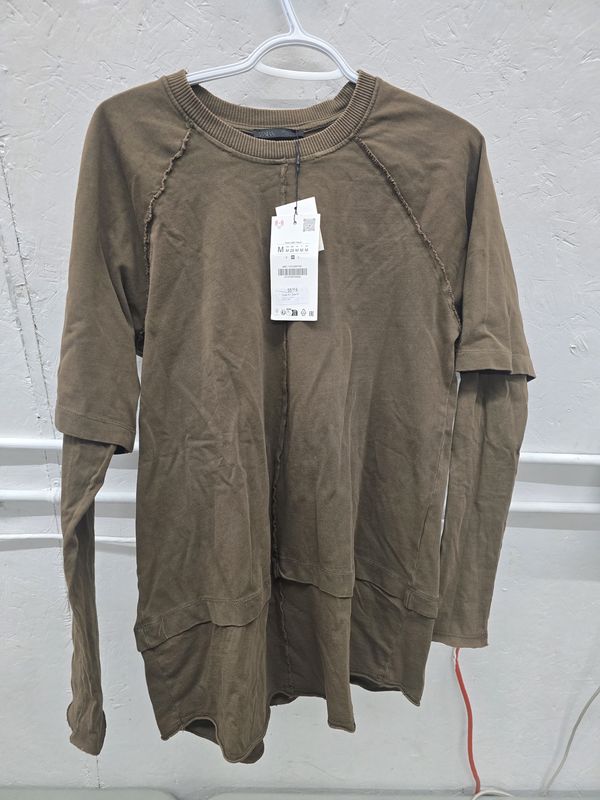 Zara Womens long sleeve shirt Size medium