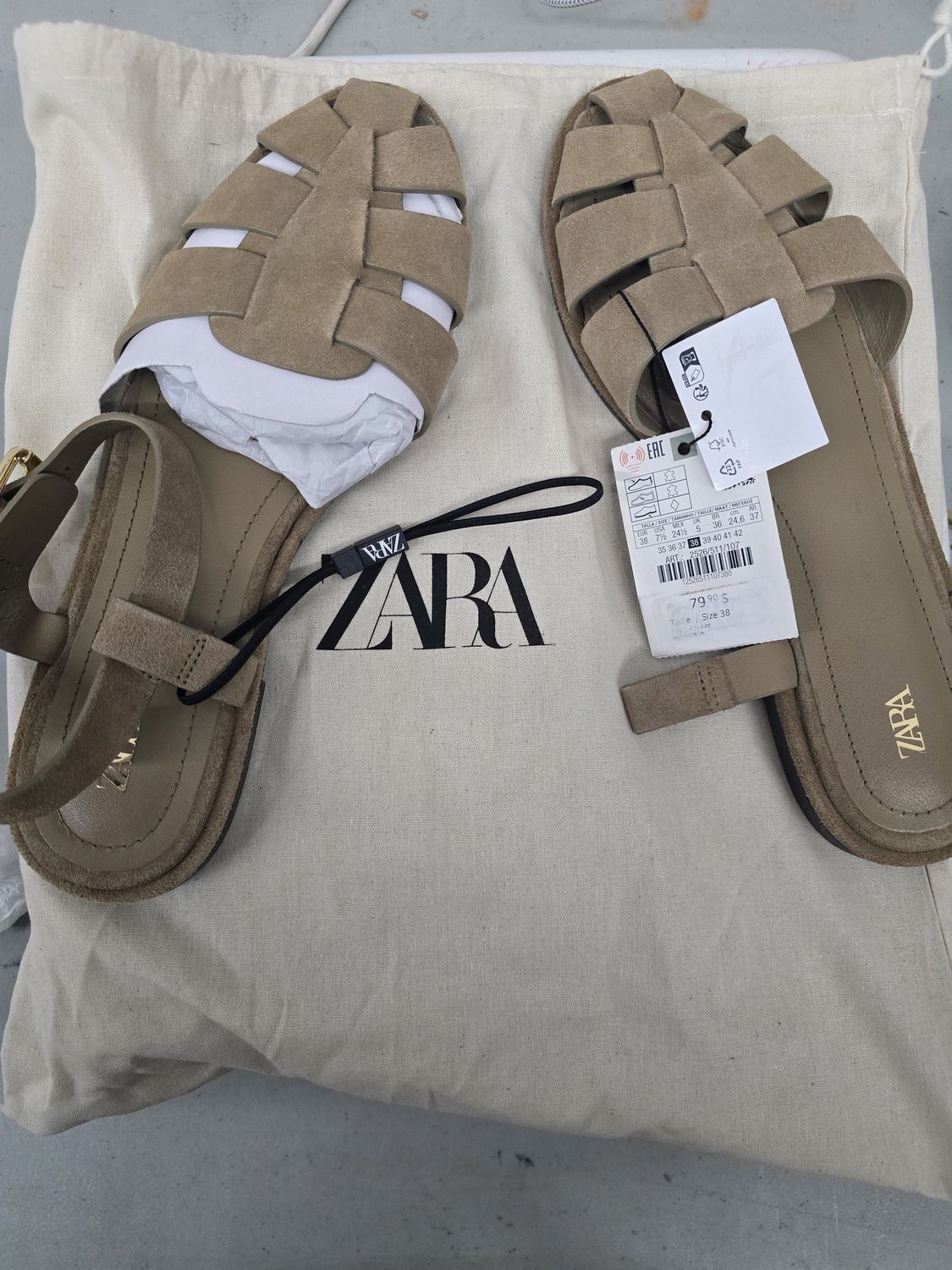 Zara womens sandals size 38