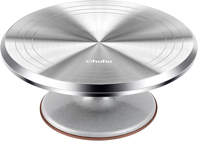 Cake Turntable, Ohuhu Premium Aluminium 12''Cake Stand with Anti-Slip Base