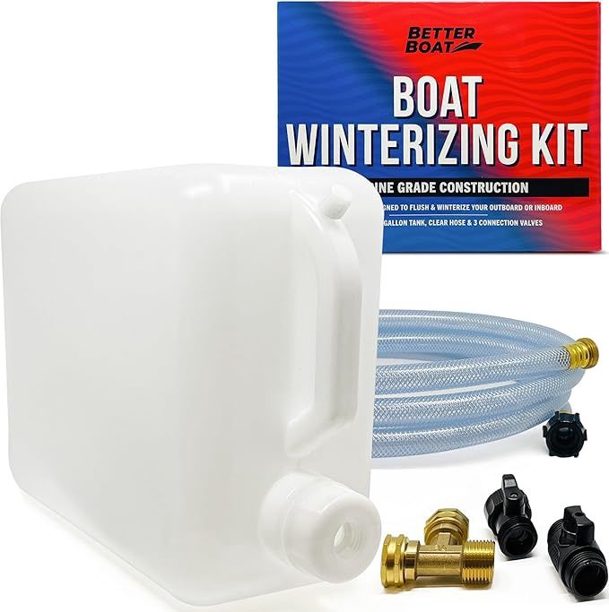 Boat Winterizing Kit or RV Winterizing Kit for Antifreeze 5 Gallon Tank with Hose and Adapters