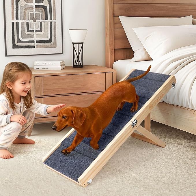 Dog Ramp for Bed &amp; Couch for Small Dogs - Joint-Friendly, Anti-Slip