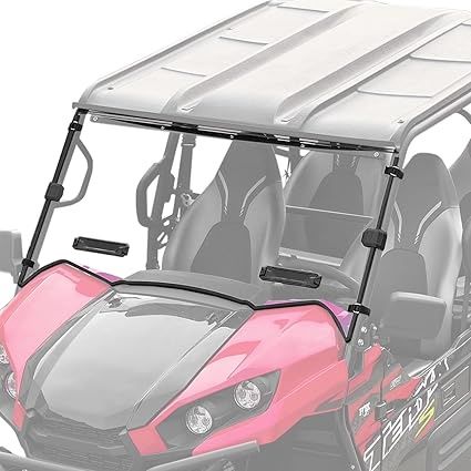 Front Full Vented Windshield for 2016+ Kawasaki Teryx 4 800, 2021+ Kawasaki Teryx S Teryx 4 S