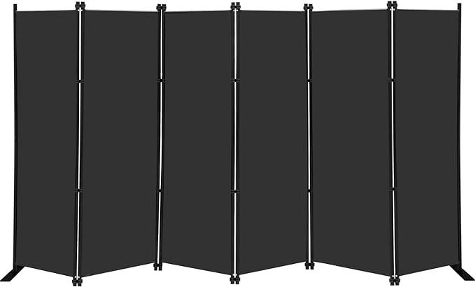 MAYOLIAH 6 Panel Folding Privacy Screen, 10 ft Wide 6ft Tall Partition Room Divider