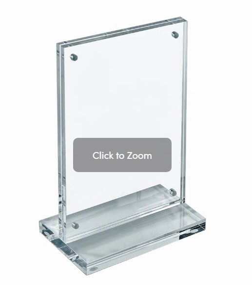 Slim Deluxe Acrylic Block Frame 4” x 6” on 1/2” Acrylic Base with Magnet Closure