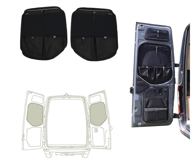 Rear Door MIDDLE Storage Panels (Pair) Designed for Mercedes-Benz VS30 (Van Years 2019 to Current)