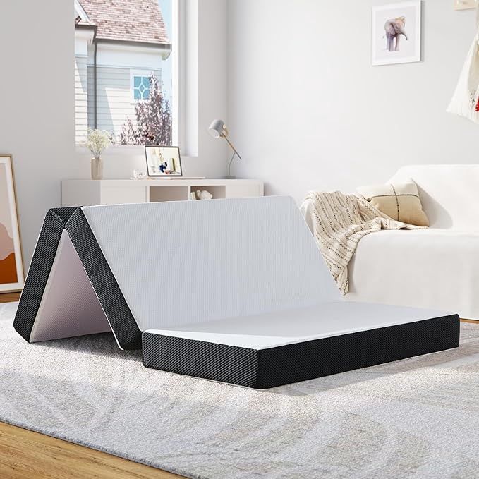 Foldable Mattress,4 Inch with Washable Cover,Tri-Folding Mattress fits for Travel,Camping,Floor,4" Twin XL (38"*78"*4")