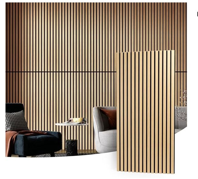 Art3d 2 Wood Slat Acoustic Panels for Wall 47" x 23", Colour: Oak