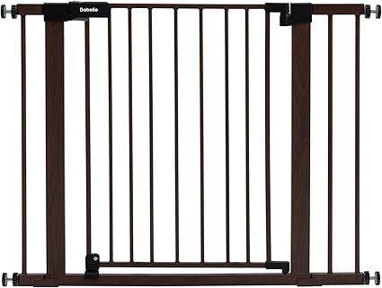 BABELIO 30" Tall Auto Close Baby Gate with Cat Door, 29-40"
