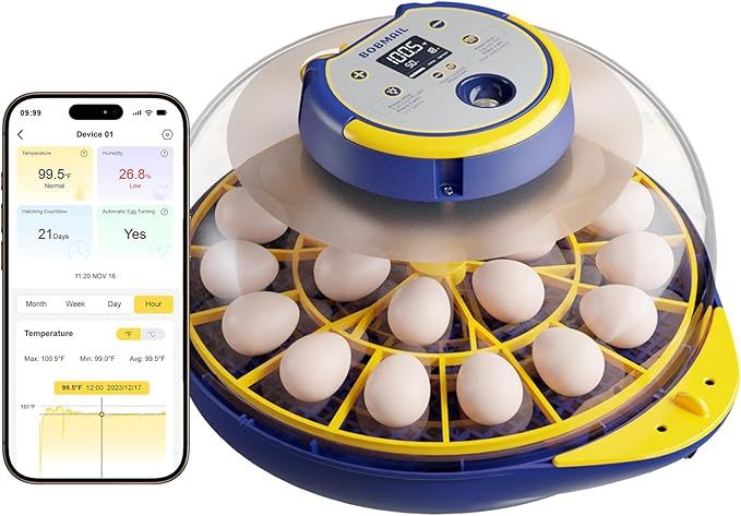21 Egg Incubator for Hatching Eggs, Incubator with Automatic Egg Turning and Humidity