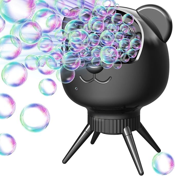 Rechargeable Bubble Machine for Parties, 38000+ Bubbles/Min, 90°/180°