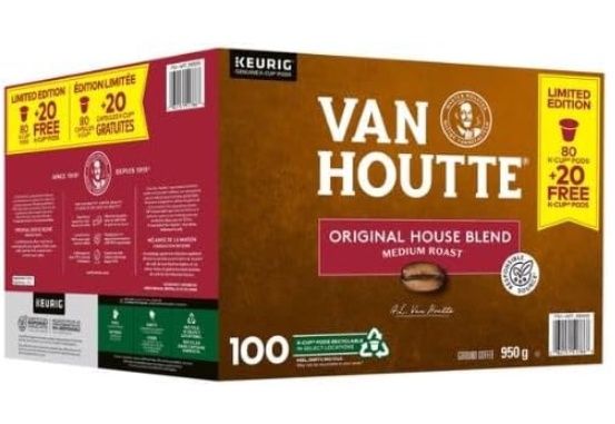 Van Houtte House Blend Coffee 100 Count for Keurig Brewers