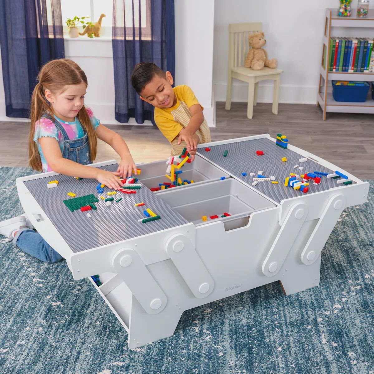 Kid Kraft Building Bricks Play N Store Mega Table