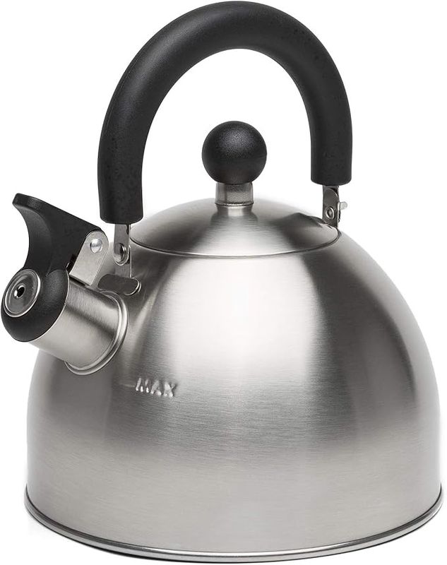 Primula Stewart Whistling Stovetop Tea Kettle Food Grade Stainless Steel 1.5 Quart