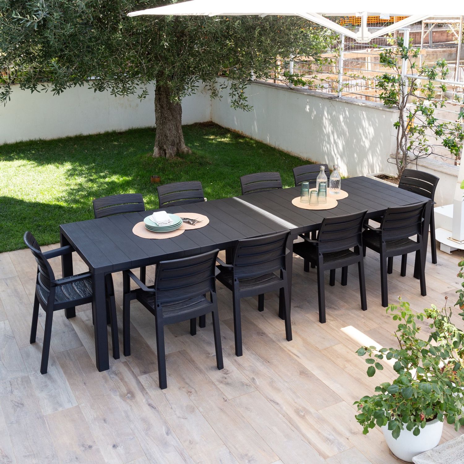 Large table with wood imitation finish MSRP $250.00