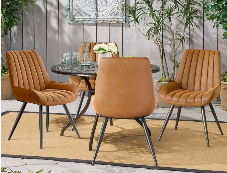 Modern Dining Chairs, 21.6"L*18.5"W*32.8"H, Tech Fabric