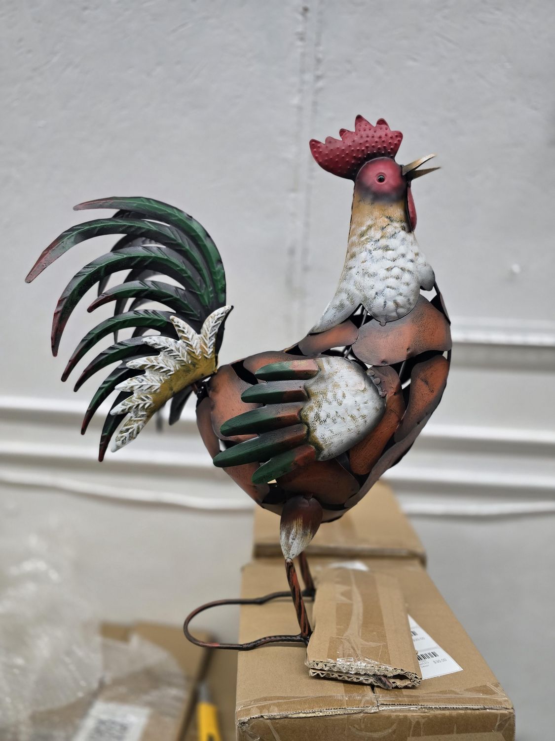20" Tall  Metal Rooster