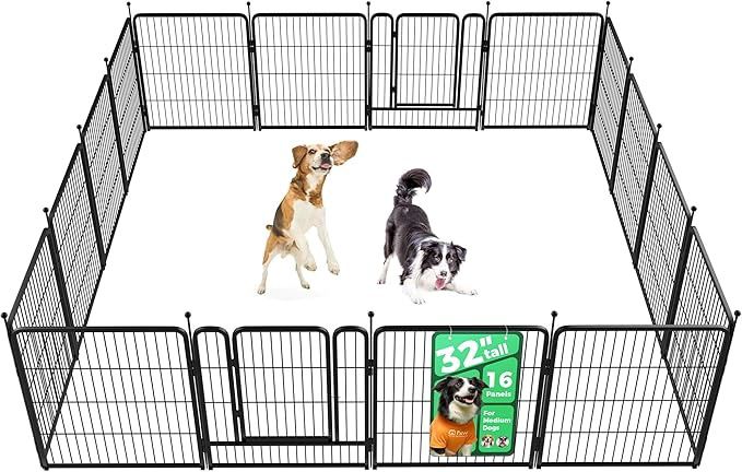 FXW Rollick Unleashed Dog Playpen for Indoor, Yard, RV Camping, 32 inch 16 Panels